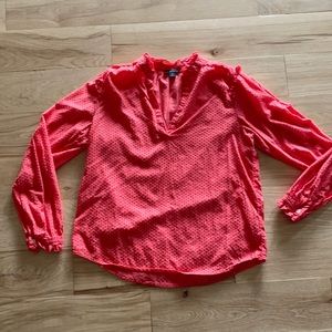 J.Crew Coral Popover Shirt